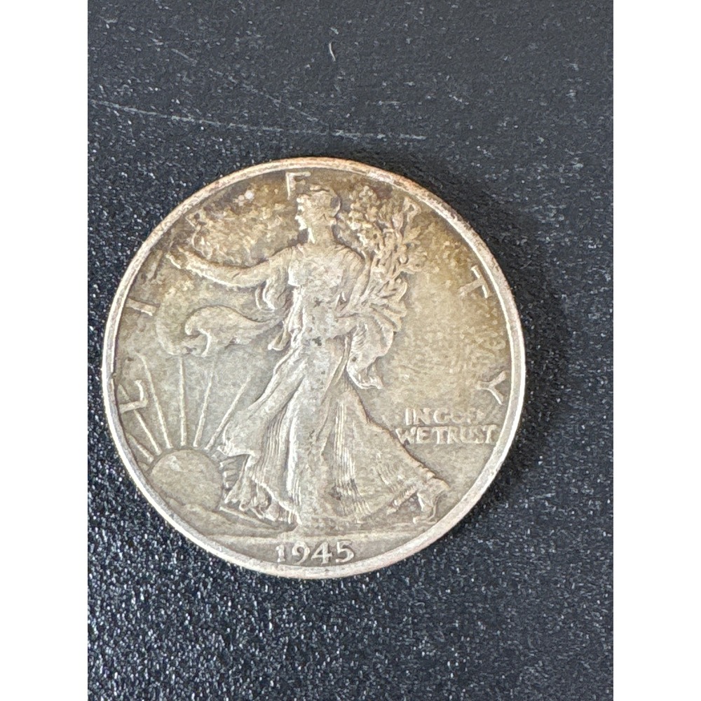 1945 Walking Liberty Half Dollar 90% Silver US Mint Philadelphia Coin